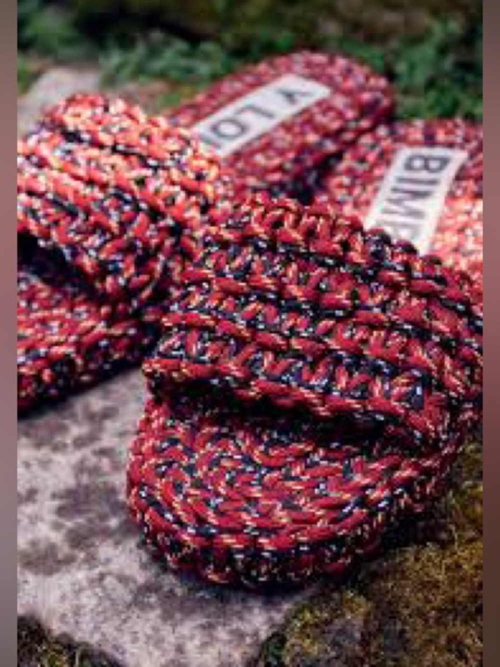 BIMBA Y LOLA Rope Knitted Multicolor Braided Slide Sandals 8US 38EU - Picture 5 of 16